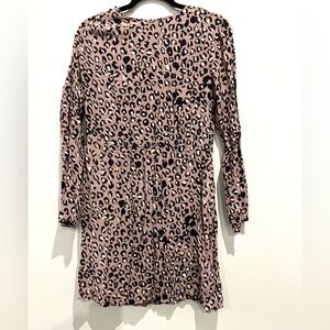 H&M Leopard Print Long Sleeve Dress